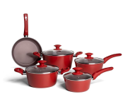 Jogo de Panelas 5 Peças Ceramic Life Optima com Fundo de Indução Brinox na Amazon