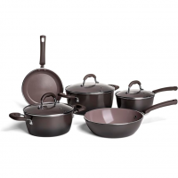 Jogo De Panelas 5 Peças Ceramic Life Select Com Fundo De Indução Brinox - Carbono na Amazon