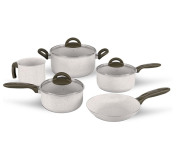 Jogo de Panelas 5 Peças Ceramic Life Suprema Brinox Vanilla na Amazon
