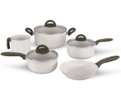 Jogo de Panelas 5 Peças Ceramic Life Suprema – Vanilla – Brinox na Amazon