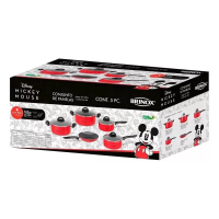 Jogo De Panelas 5 Peças Disney Mickey Vermelho - Brinox na Americanas