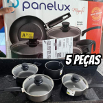 Jogo de Panelas 5 peças Magnific Grafite Antiaderente Panelux na Amazon