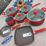 Jogo de Panelas 7 Peças Ceramic Life Easy – Vermelha na Amazon