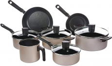 Jogo de Panelas 7 Peças Dolce, Champagne, Brinox na Amazon