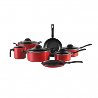 Jogo De Panelas 7 Peças Garlic, Vermelho, Brinox na Amazon