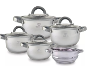 Jogo De Panelas Alemãs de Aço Cirurgico Inox – 19 Peças na Amazon