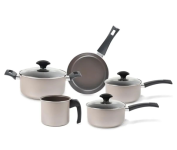 Jogo de Panelas Antiaderente Ceramic Life 5 Peças Essence Champanhe Brinox na Amazon