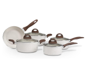Jogo de Panelas Antiaderente Ceramic Life 5 Peças Granada com Fundo de Indução Brinox na Amazon
