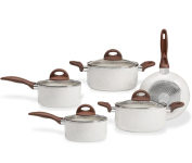 Jogo de Panelas Antiaderente com Fundo de Indução Brinox – Ceramic Life – 5 Peças na Amazon