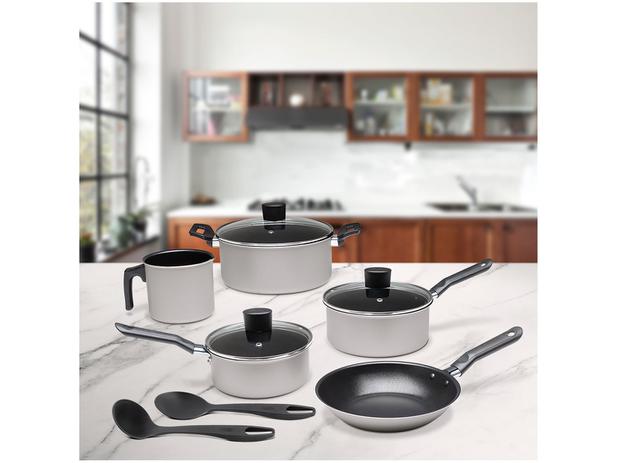 Jogo de Panelas Brinox Antiaderente de Alumínio – Champanhe 7 Peças Dolce na Magazine Luiza