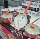 Jogo de Panelas Brinox de Alumínio Rosé 8 Peças Easy na Magazine Luiza