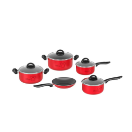 Jogo de Panelas Brinox Mickey Disney em Alumínio com Revestimento Interno Antiaderente Pro-Flon 05 peças na Extra