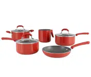 Jogo de Panelas Brinox Revestimento Cerâmico – de Alumínio Vermelho 5 Peças Premier na Magazine Luiza