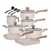 Jogo De Panelas Cerâmica Antiaderente Indução 10 Peças na Amazon