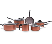 Jogo de Panelas Clove – Cobre, 6 Peças com Pipoqueira, BRINOX REVESTIDOS na Amazon