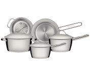 Jogo de Panelas com Fundo Triplo 5 Peças Tramontina Inox na Amazon