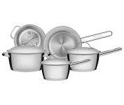 Jogo de Panelas com Fundo Triplo 5 Peças Tramontina Inox na Amazon
