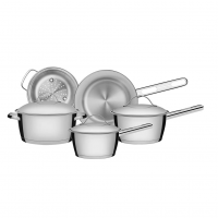 Jogo De Panelas Com Fundo Triplo 5 Peças Tramontina Inox na Amazon