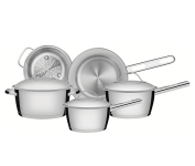 Jogo de Panelas com Fundo Triplo 5 Peças Tramontina Inox na Amazon