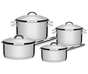 Jogo de Panelas com Fundo Triplo, Tramontina, Solar 65510760, Inox na Amazon