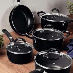 Jogo de Panelas de Alumínio com Revestimento Interno de Antiaderente 5 Peças Tramontina Mônaco Preto na Amazon