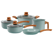 Jogo de Panelas de Alumínio Revestimento Cerâmico com Antiaderente Ecoglide Tuut Marble 5 peças na Amazon