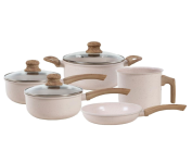 Jogo de Panelas de Alumínio Revestimento Cerâmico com Antiaderente Ecoglide Tuut Vanilla 5 peças na Amazon