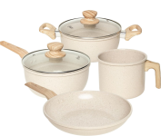 Jogo de panelas e leiteira Marble – 4 peças na Amazon
