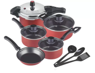 Jogo de Panelas Eirilar Antiaderente de Alumínio – Bordô – 8 Peças na Magazine Luiza