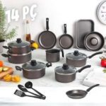 Jogo de Panelas Eirilar Antiaderente de Alumínio – Grafite 14 Peças Especial na Magazine Luiza