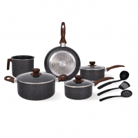 Jogo De Panelas Indução Cerâmica Antiaderente 8 Peças na Amazon