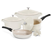 Jogo de Panelas LE COOK Premier Antiaderente Cerâmica 4 Peças Off White Caçarolas na Amazon