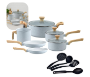 Jogo De Panelas Pratic Cook Grafite Indução Mimo Style Cerâmica 10 Peças na Amazon