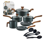 Jogo De Panelas Pratic Cook Granito Indução Mimo Style Cerâmica – 10 Peças na Amazon