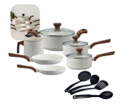 Jogo De Panelas Pratic Cook Mármol Indução Mimo Style Cerâmica 10 Peças na Amazon