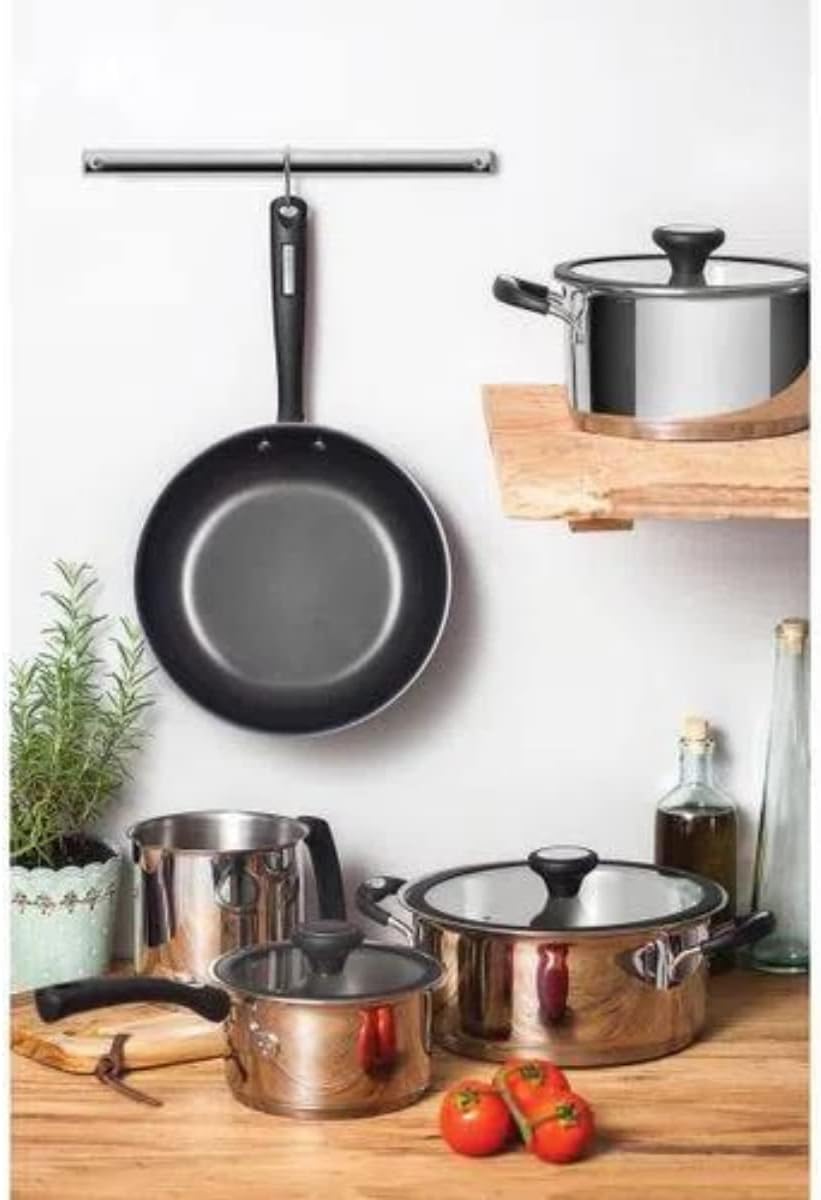 Jogo de Panelas Tramontina Solar Silicone em Aço Inox com Fundo Triplo 5 Peças na Amazon