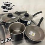 Jogo de Panelas Tramontina Turim em Aluminio com Revestimento Interno e Externo em Antiaderente Starflon Max Preto 04 Peças na Amazon