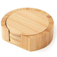 JOGO DE PORTA COPOS REDONDO EM BAMBU 6PCS - OIKOS na Amazon