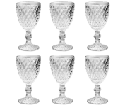 Jogo De Taças Com 6 Peças Vidro Transparente – 300ml na Amazon