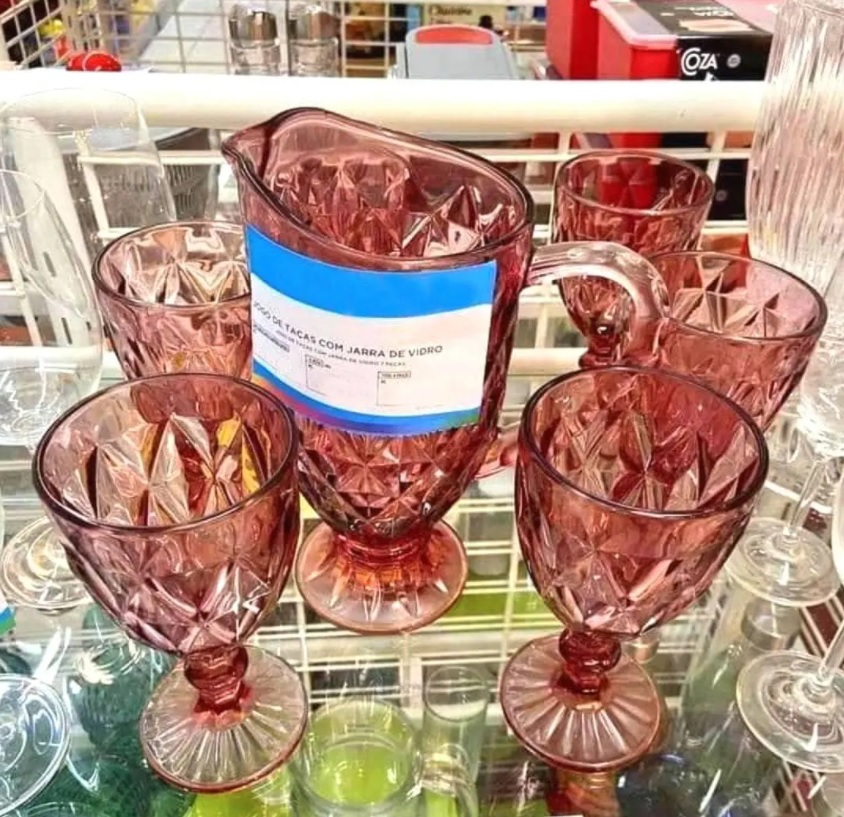 Jogo de Taças com Jarra de Vidro 7 Peças – Haus Bico de Jaca Empire na Magazine Luiza