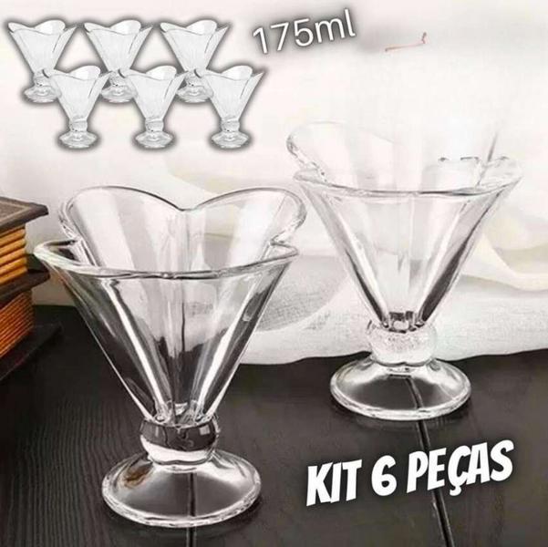 Jogo de Taças de Sobremesa de Vidro 175ml – 6 Peças Haus Concept Tulipa na Magazine Luiza
