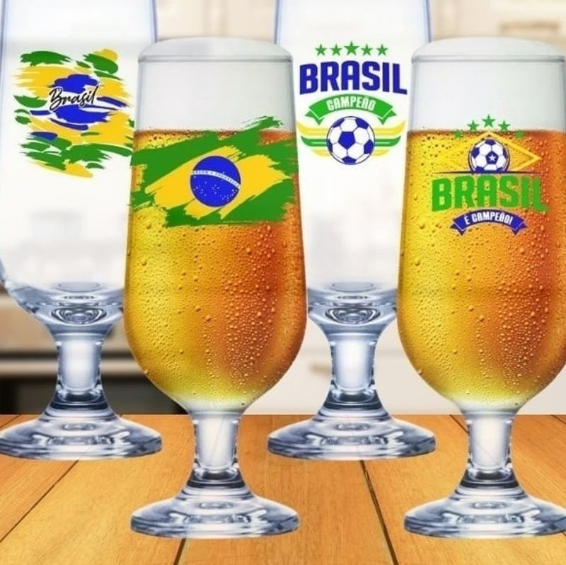 Jogo de Taças de Vidro 310ml 4 Peças – Ruvolo Copa Do Mundo 2022 na Magazine Luiza