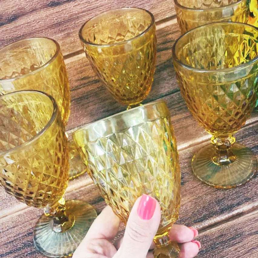 Jogo de Taças de Vidro 330ml 6 Peças Haus – Bico de Jaca Empire na Magazine Luiza