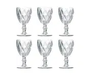 Jogo de Taças de Vidro Diamond Transparente – 6 peças na Amazon