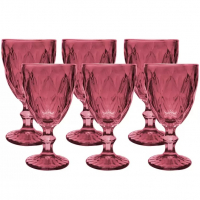 Jogo De Taças Para Bebidas De Vidro 330ml - 6 Peças Haus Diamond Empire na Magazine Luiza