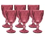 Jogo de Taças para Bebidas de Vidro 330ml – 6 Peças Haus Diamond Empire na Magazine Luiza