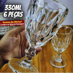 Jogo de Taças para Bebidas de Vidro 330ml – 6 Peças Haus Diamond Empire na Magazine Luiza