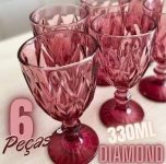 Jogo de Taças para Bebidas de Vidro 330ml – 6 Peças Haus Diamond Empire na Magazine Luiza