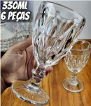 Jogo de Taças para Bebidas de Vidro 330ml – 6 Peças Haus Diamond Empire na Magazine Luiza