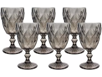 Jogo de Taças para Bebidas de Vidro 330ml – 6 Peças Haus – Diamond Empire na Magazine Luiza